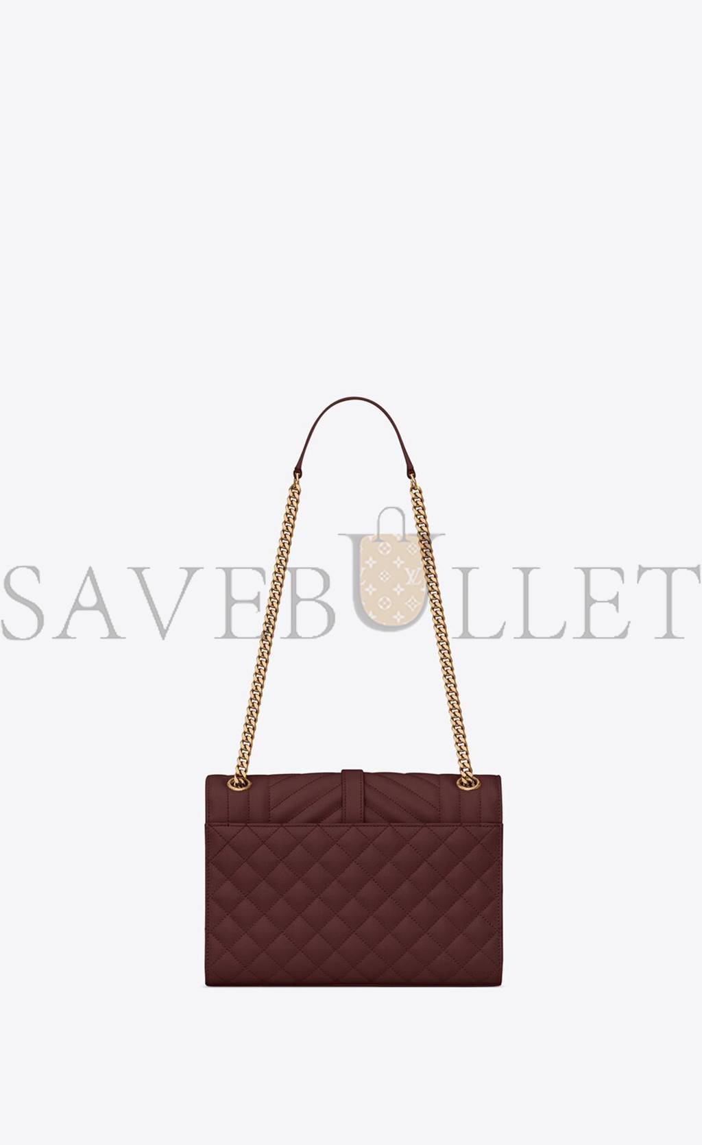 Y*L envelope medium chain bag in mix matelass&eacute; grain de poudre embossed leather 600185bow916475 (24*17.5*6cm)