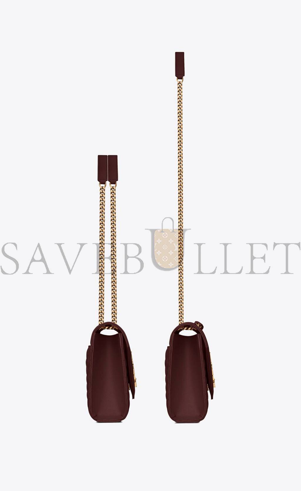 Y*L envelope medium chain bag in mix matelass&eacute; grain de poudre embossed leather 600185bow916475 (24*17.5*6cm)