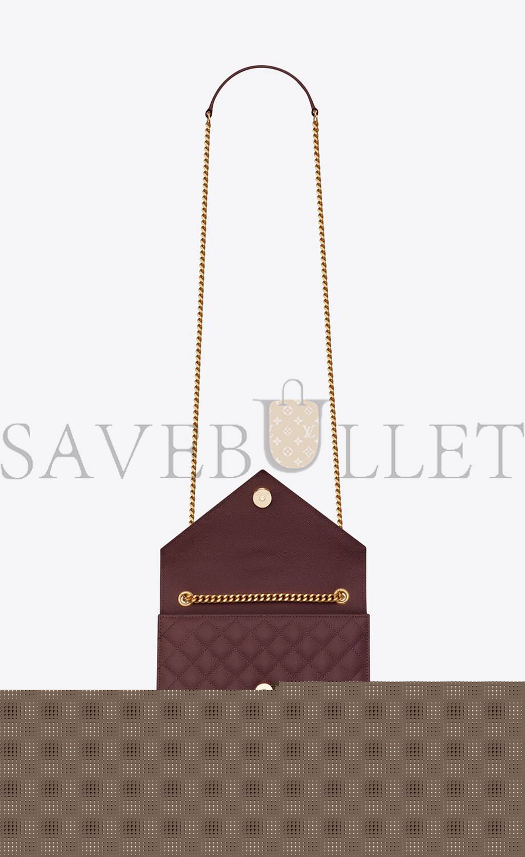 Y*L envelope small bag in mix matelass&eacute; grain de poudre embossed leather 600195bow916475 (21*13*6cm)