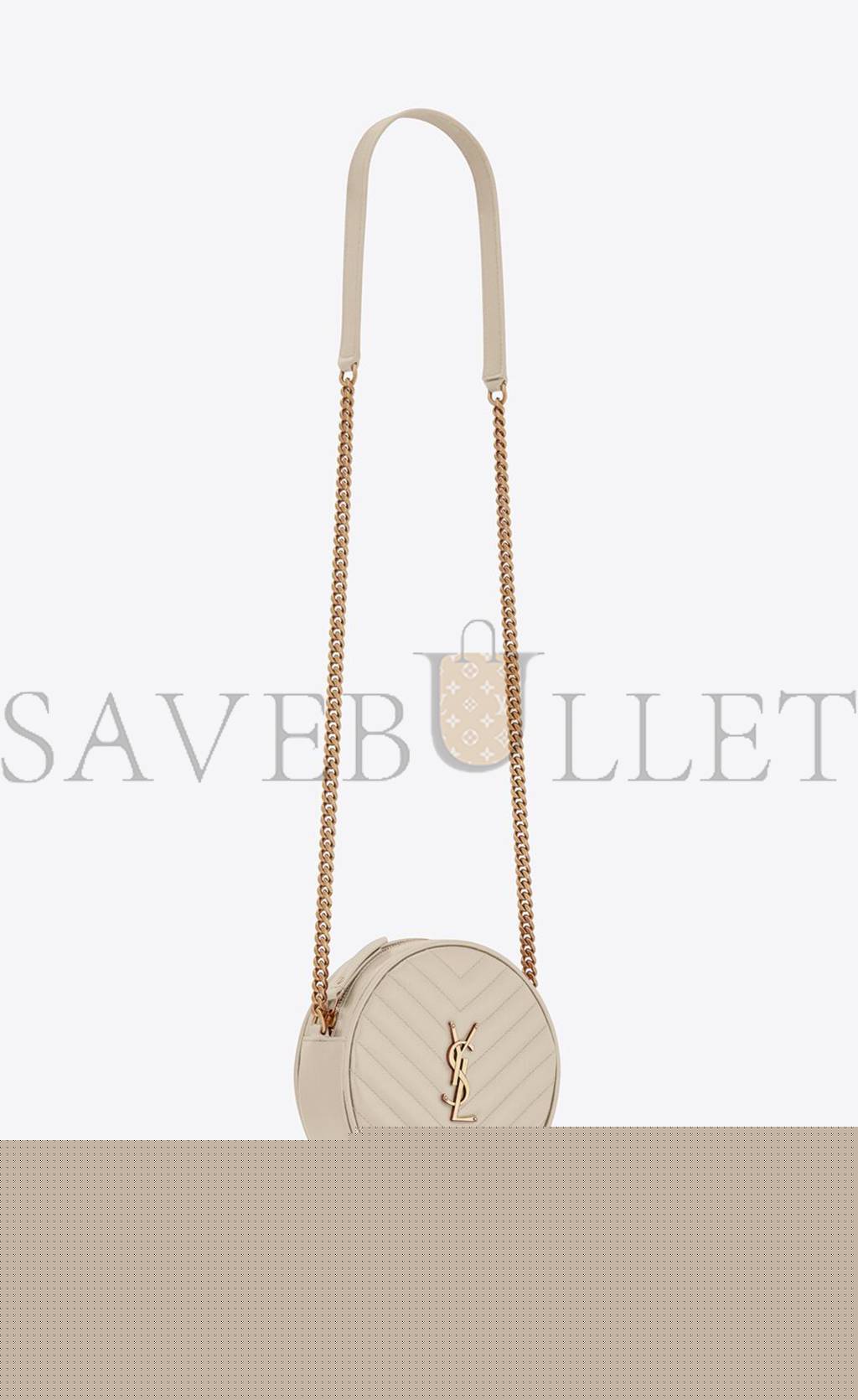 Y*L vinyle round camera bag in chevron-quilted grain de poudre embossed leather 6104361gf079207 (17*17*5.5cm)