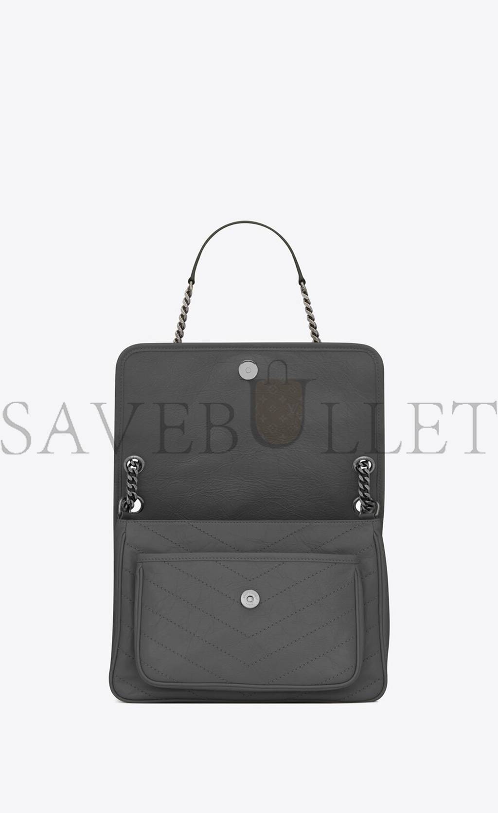 Y*L niki medium chain bag in crinkled vintage leather 6331580en041112 (28*20*8.5cm)