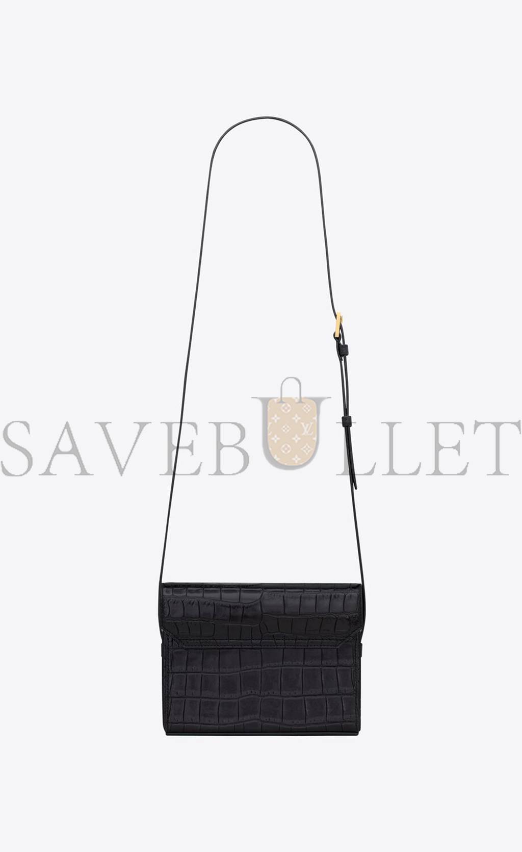 Y*L june box bag in crocodile-embossed leather 728606aaaoh1000 (19*15*8cm)