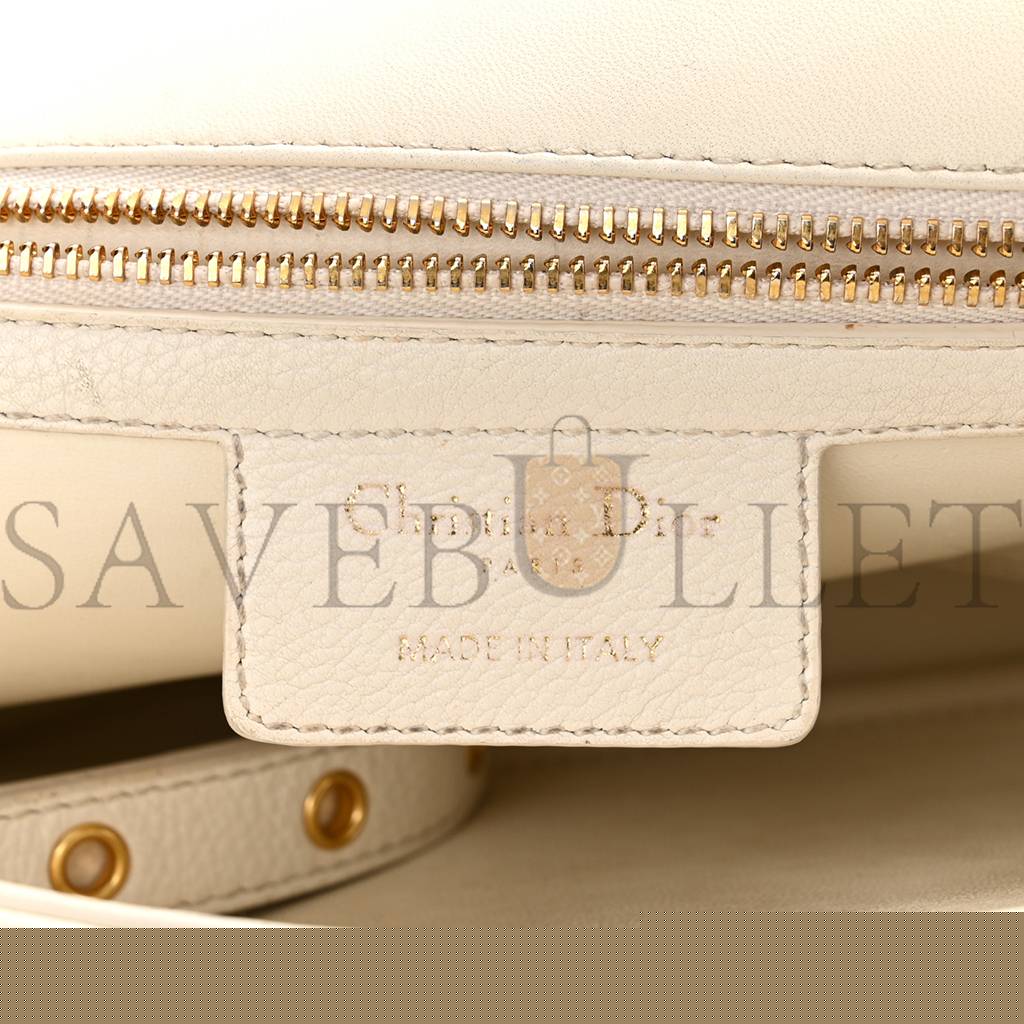 D*or grained calfskin cannage large caro bag latte (29*17*8.9cm)