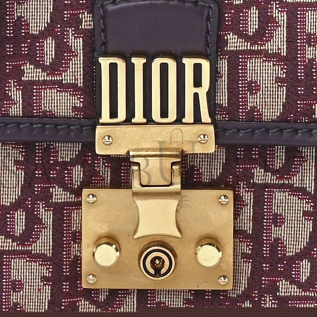 D*or oblique D*oraddict flap bag burgundy (24*17*5.1cm)