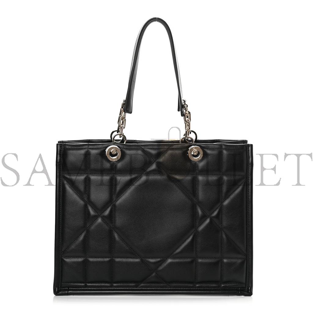 D*or calfskin archicannage medium essential tote black (36*27*17.1cm)