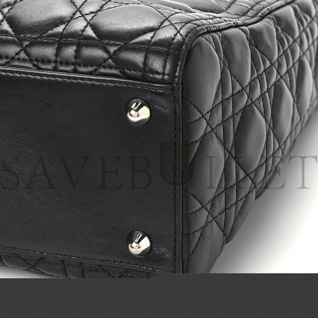 D*or lambskin cannage large lady D*or black (32*25*12.1cm)