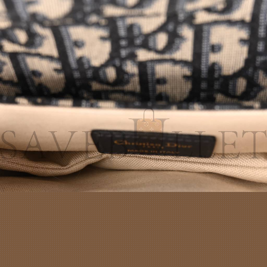 D*or oblique mini saddle bag blue (23*15*3.8cm)