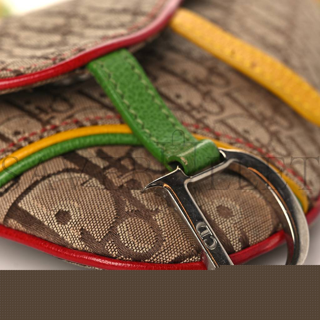 D*or monogram rasta saddle belt bag beige (17*13*2.5cm)