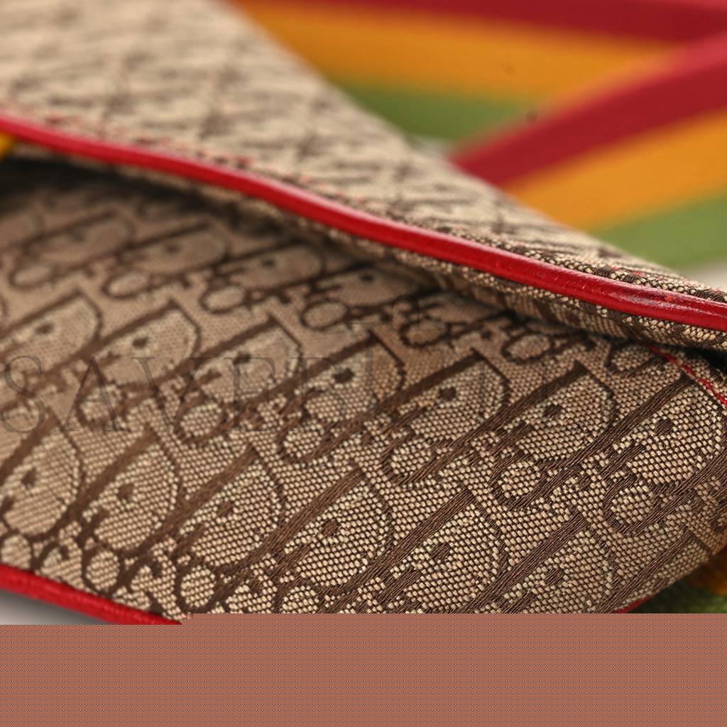 D*or monogram rasta saddle belt bag beige (17*13*2.5cm)