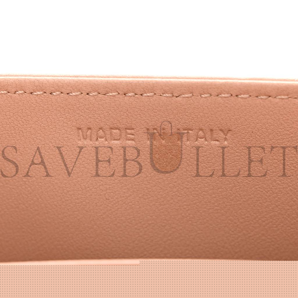 D*or lambskin lady D*or top handle clutch caramel beige (20*11*3.8cm)