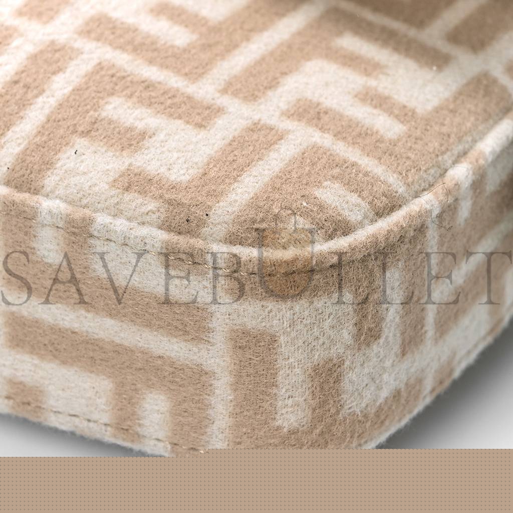 F**di wool cuoio romano selleria ff 1974 baguette 1997 beige cammello camelia (27*15*4cm)