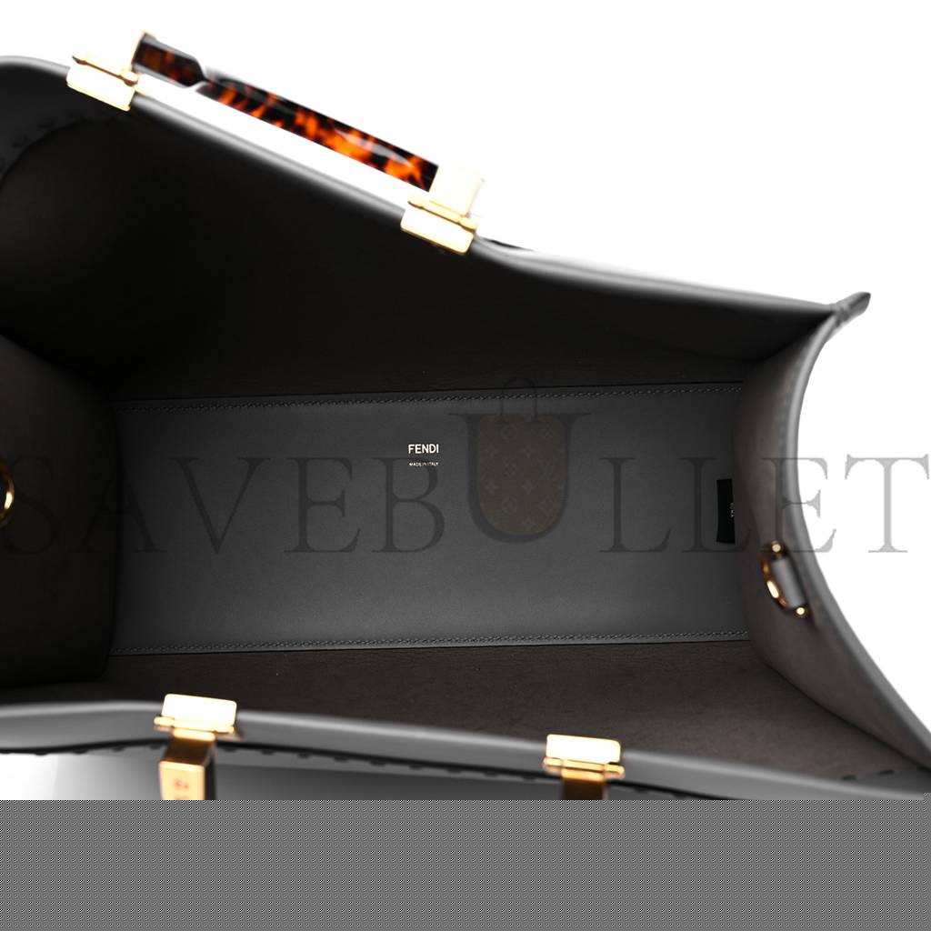 F**di vitello king plexiglass medium F**di sunshine shopper tote moon (36*30*16cm)