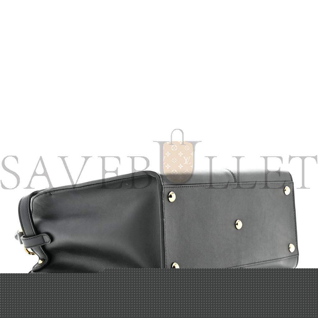 F**di vitello seta glazed fabric ff 1974 medium peekaboo x-lite black (29*25*14cm)
