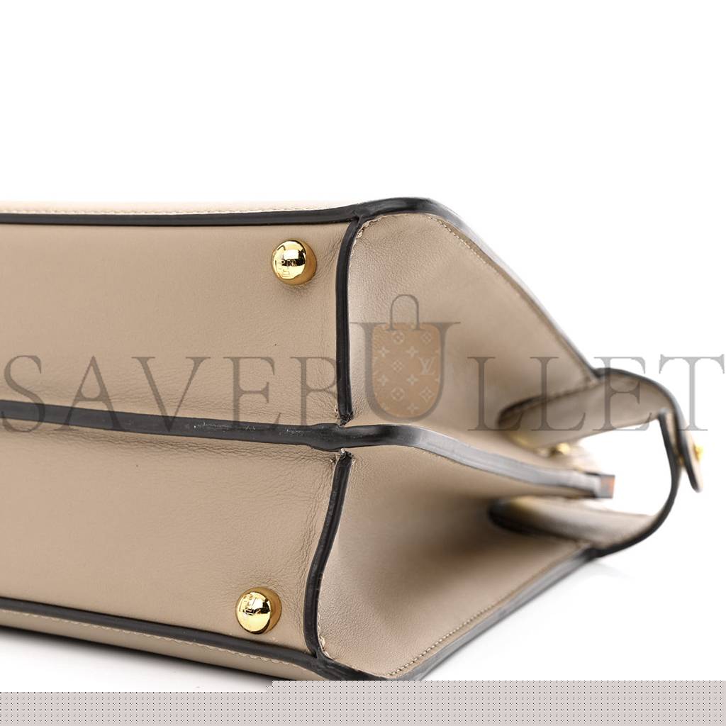 F**di vitello seta plexiglass tortoise medium peekaboo iconic satchel tortora (34*25*13cm)