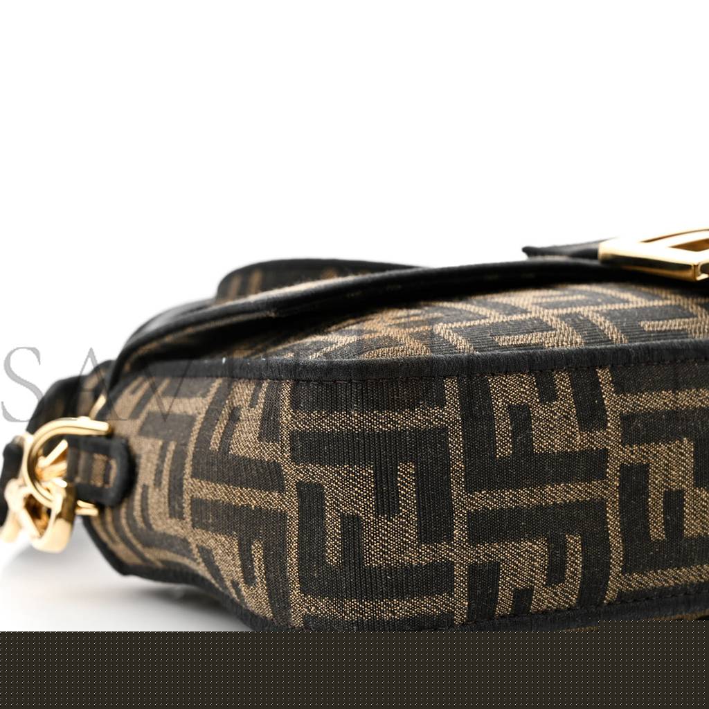 F**di fabric jacquard ff 1974 medium baguette tobacco moro black (27*14*6cm)